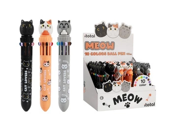 Display 36 szt. Długopis 10- kolorowy Koty