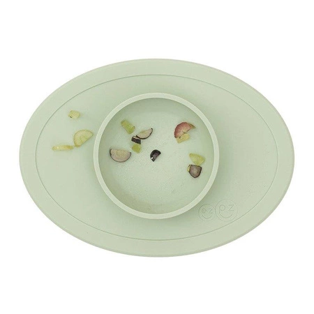 EZPZ Komplet pierwszych naczyń silikonowych First Foods Set pastelowa zieleń