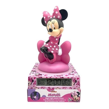 Disney Myszka Minnie lampka 3D z budzikiem