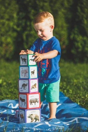 Kartonowe Klocki Dla Dzieci - Zwierzęta Piramida Zabaw