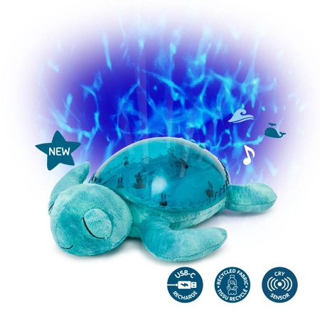 Cloud b®Tranquil Turtle™ Żółw podwodny niebieski - Lampka i pozytywka