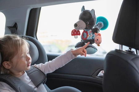 LILLIPUTIENS Wielofunkcyjna przytulanka na przyssawce Wilk Louis 6 m+