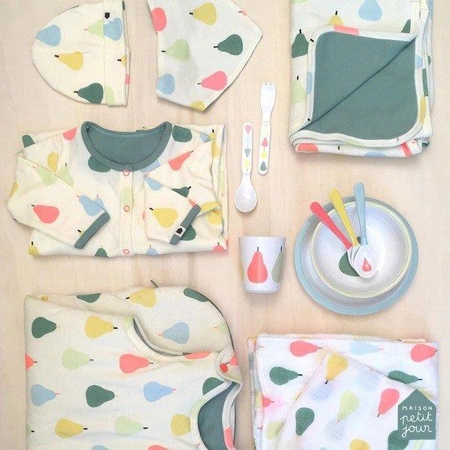 Śliniak bawełniany, bandana, seria Gruszki | Maison Petit Jour®