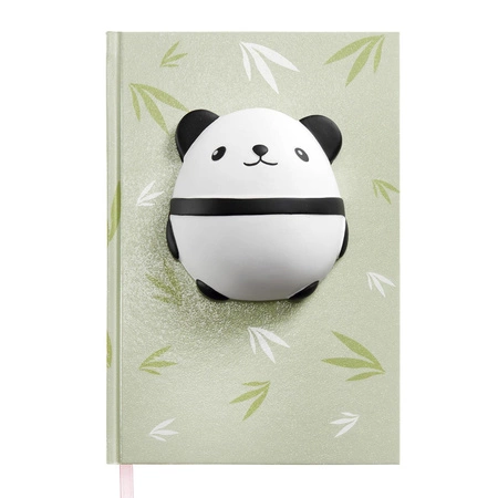 Notatnik A5 z miękką figurką Squishy Miquelrius Panda