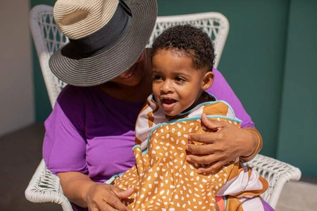 The Swim Essentials Ręcznik kąpielowy z mikrofibry 180 x 90 cm Orange Zebra 2022SE239