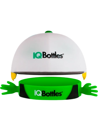 IQBottles, Bidon-butelka 2w1 Blue/Yellow cap