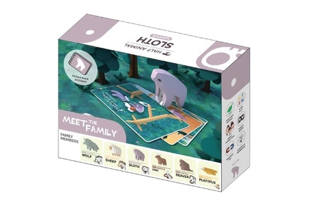 Halftoys Magnetyczny Składany Leniwiec z Książeczką