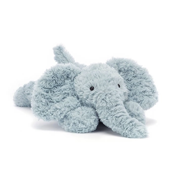 JellyCat Słonik Leżący Szaro Błękitny 35 cm