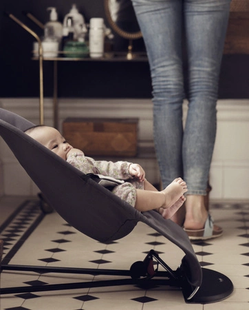 BABYBJORN - leżaczek BALANCE SOFT COTTON/JERSEY - Szary / Szary