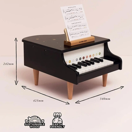Drewniany fortepian edukacyjna zabawka dla dzieci pianino muzyka Le Toy Van