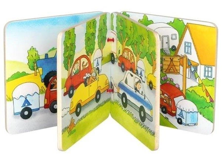 Drewniana książeczka dla dzieci Wakacyjna podróż 58720- Goki, zabawki edukacyjne