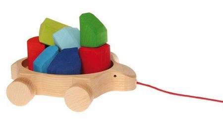 Żółw do ciągnięcia, kolorowy, 0+, Grimm's