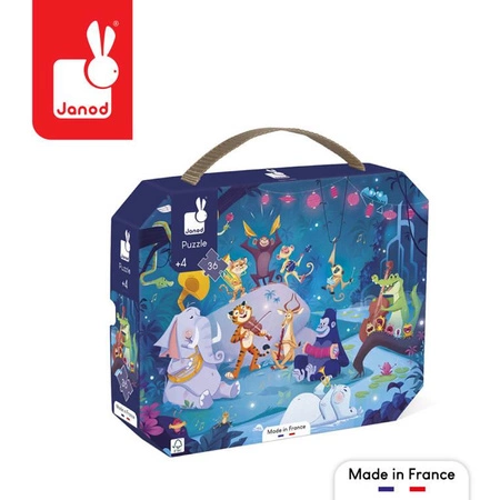 Puzzle w walizce Letni festiwal 36 elementów 4+ Made in France, Janod