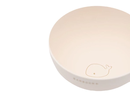 Miseczka dla dzieci z Bioplastiku Kremowa BAMBOOM