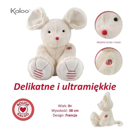 Kaloo Myszka kość słoniowa duża 38 cm kolekcja Rouge