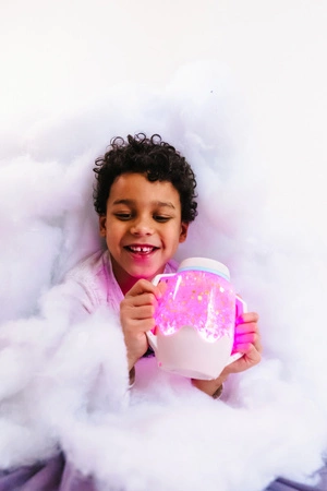 Glo Pals, Słoik sensoryczny do napełniania wodą, kolor szary, Cozy Cloud