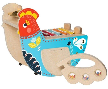 Zestaw muzyczny, Rozśpiewany kurczak, 216570-Manhattan Toy, zabawki muzyczne dla dzieci