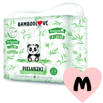 BAMBOOLOVE pieluszki jednorazowe rozm. M (6-11kg) 24 szt.