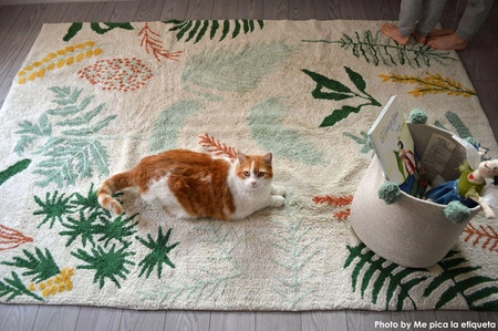 Lorena Canals Dywan bawełniany Botanic Plants 140 x 200 cm