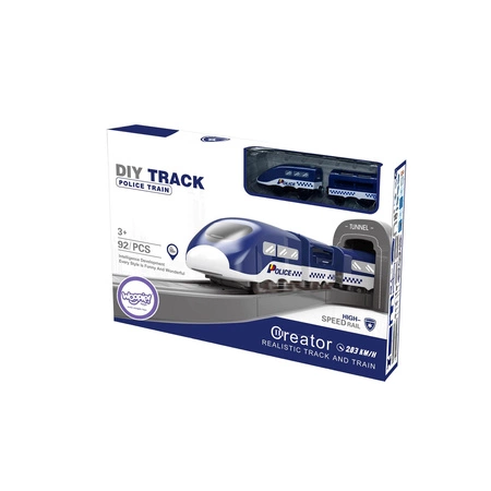 WOOPIE Kolejka Elektryczna Tor samochodowy Komisariat Policji Helikopter Auta 92 el.