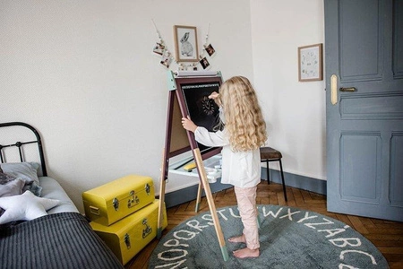 Duża drewniana tablica brązowa z 14 akcesoriami, Janod