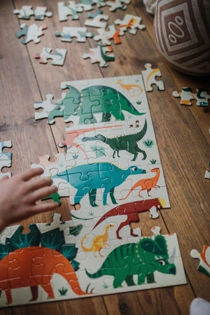 Mudpuppy Puzzle dwustronne Dinozaury 100 elementów 6+