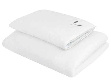 Pościel dziecięca Junior z wypełnieniem 100x150 cm dwustronna szary&piaskowy PIAPIMO