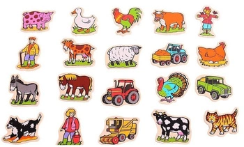 Magnesy na lodówkę Farma 20szt