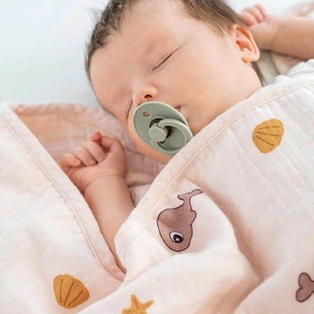 Done By Deer Kocyk Muślinowy Sea Friends Beige GOTS