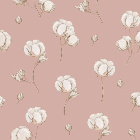 Tapeta cotton pink fields