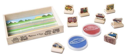 Stempelki Mój pierwszy drewniany zestaw pieczątek Pojazdy Melissa and Doug 12391-MD