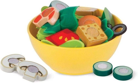 Zestaw do sałatki 52 el Pokrój i wrzuć 19310-Melissa & Doug, zabawa w gotowanie