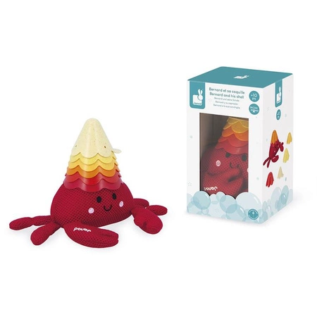 Janod Zabawka do kąpieli krab z muszelkami 10m+