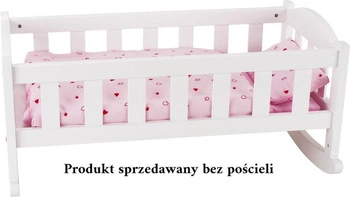 Drewniana kołyska dla lelek Minimal White Goki