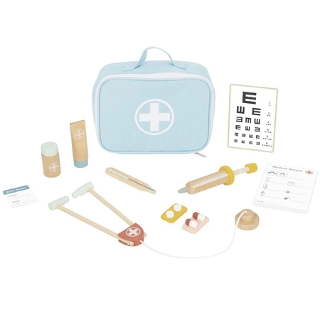 TOOKY TOY Drewniany Zestaw Małego Lekarza Doktora w Walizce z Akcesoriami