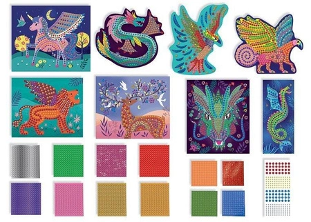 Zestaw kreatywny Mozaika Fantastyczne stworzenia 7+, Janod