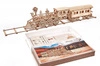 Mechaniczne puzzle 3D – Duża lokomotywa R17 z wagonem i torami