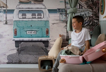 SUMMER VIBES - Turquoise Tapeta Malumi