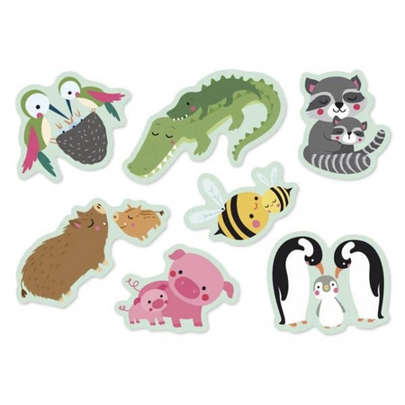 Auzou Zestaw 100 naklejek Zwierzątka Rodzice z dziećmi 503969