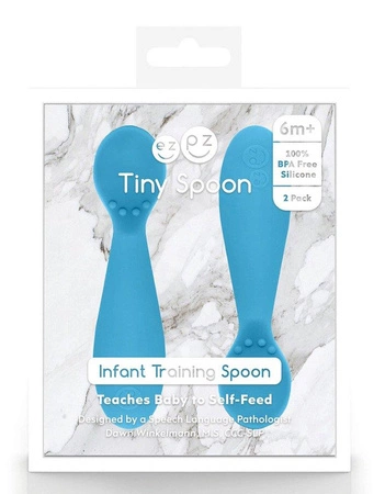EZPZ Silikonowa łyżeczka Tiny Spoon 2 szt. pastelowy róż