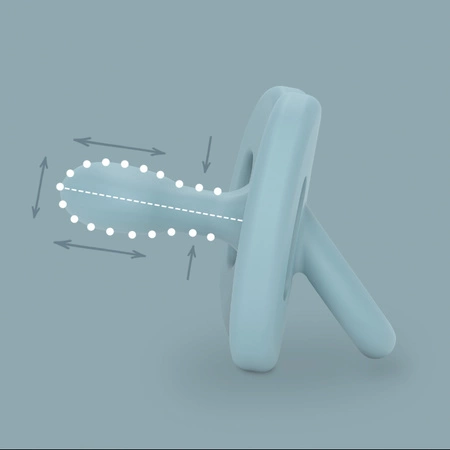 Smoczek 100% silikonowy 6-18m fizjologiczny sx pro colour essence niebieski Suavinex