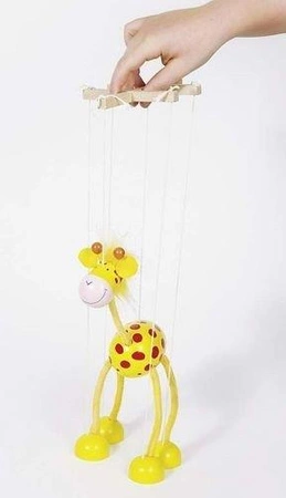 Drewniana marionetka żyrafa, goki