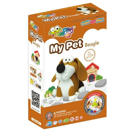 Jumping Clay | Zestaw kreatywny piesek - Beagle