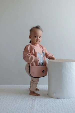 Baby Livia Śliniak z rękawkami Muted Clay Myszka 305-7