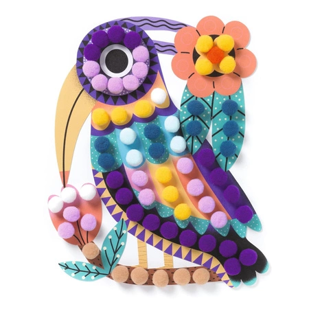 Obrazki z pomponów PTASZKI DJ00070