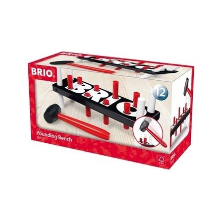 BRIO Drewniane Klocki z Młotkiem Czarne