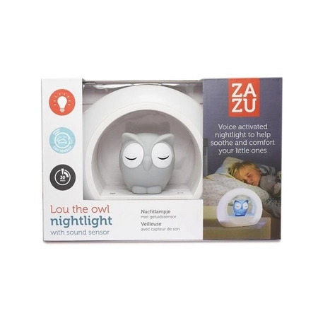 Zazu LOU Lampka Nocna Sowa Grey