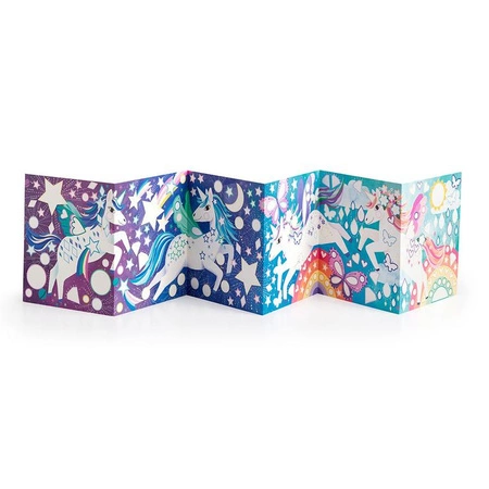 Mudpuppy Zestaw do wyklejania Naklejki holograficzne 200+ szt. z plakatem Magiczne jedronożce 4+