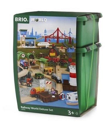 BRIO World Zestaw Kolejki Drewnianej Delux