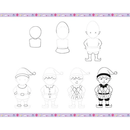 Zestaw kreatywny Rysowanie krok po kroku Fantastyczne stworzenia 20 rysunków 7+, Janod